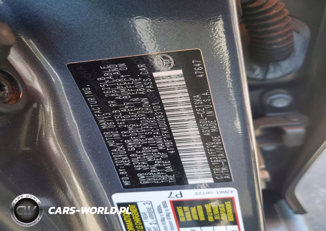 2013 Toyota Camry Se VIN:4T1BF1FK4DU283101 - 12