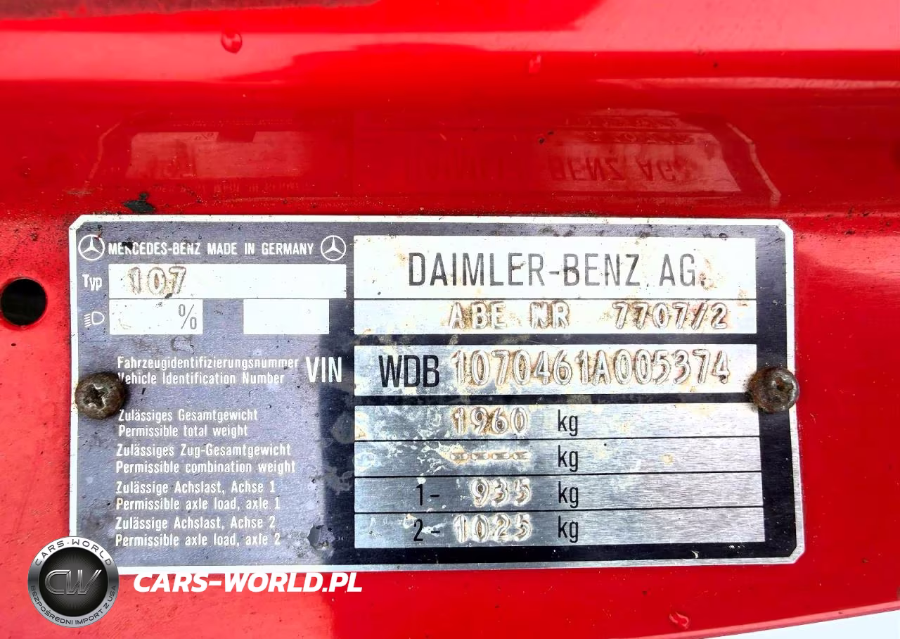 1984 Mercedes-Benz 500 Si VIN:WDB1070461A005374 - 10