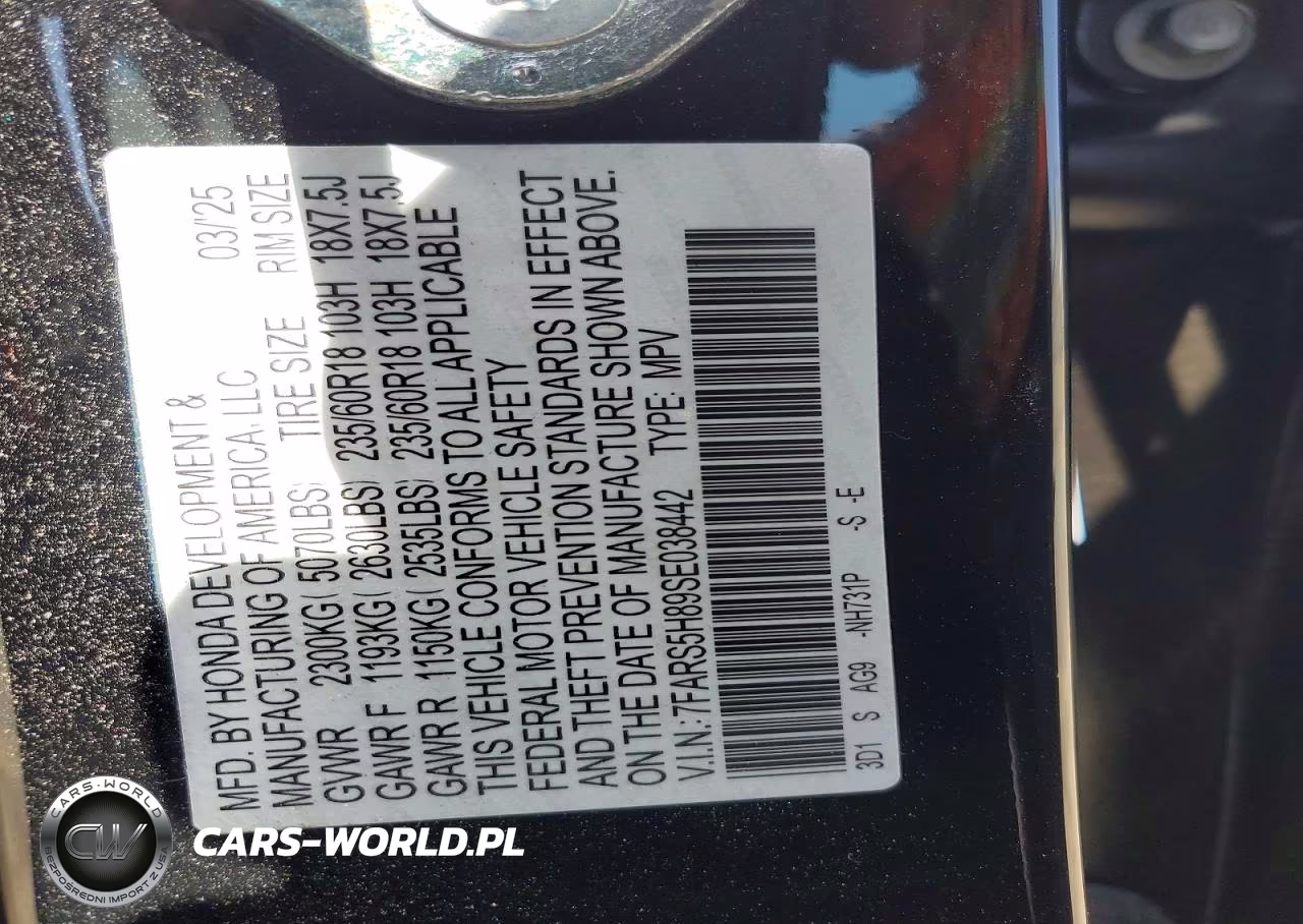 2025 Honda Cr-V Sport-L VIN:7FARS5H89SE038442 - 13
