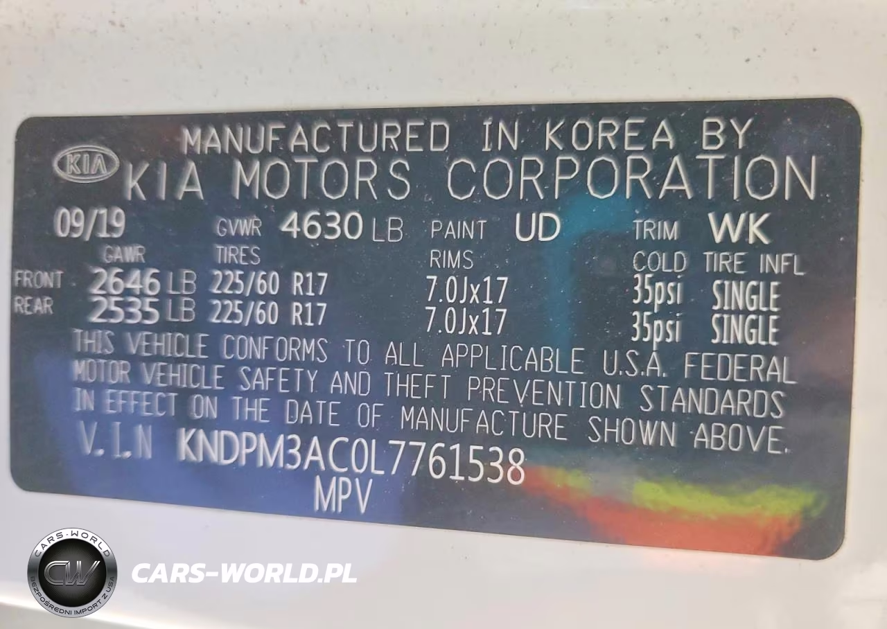 2020 Kia Sportage Lx VIN:KNDPM3AC0L7761538 - 12