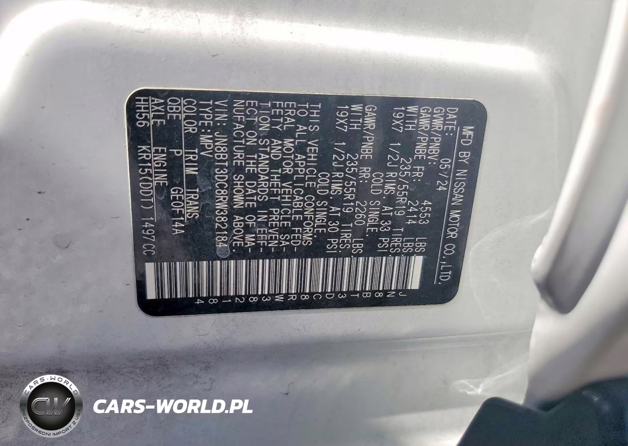 2024 Nissan Rogue Platinum VIN:JN8BT3DC8RW382184 - 14