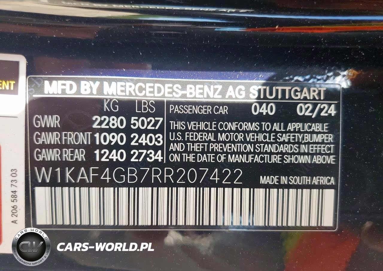 2024 Mercedes-Benz C 300 VIN:W1KAF4GB7RR207422 - 12