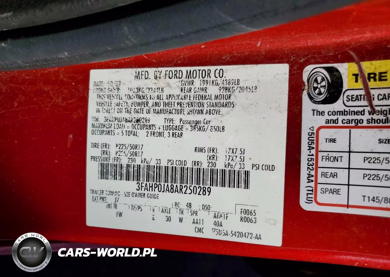 2010 Ford Fusion Sel VIN:3FAHP0JA8AR250289 - 12