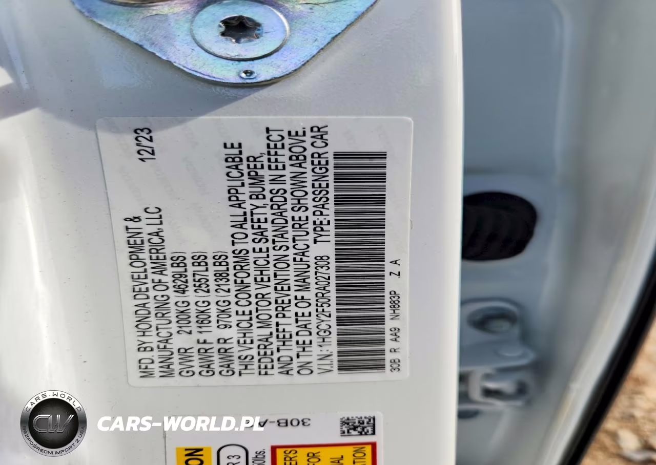 2024 Honda Accord Hybrid Sport VIN:1HGCY2F50RA027308 - 12