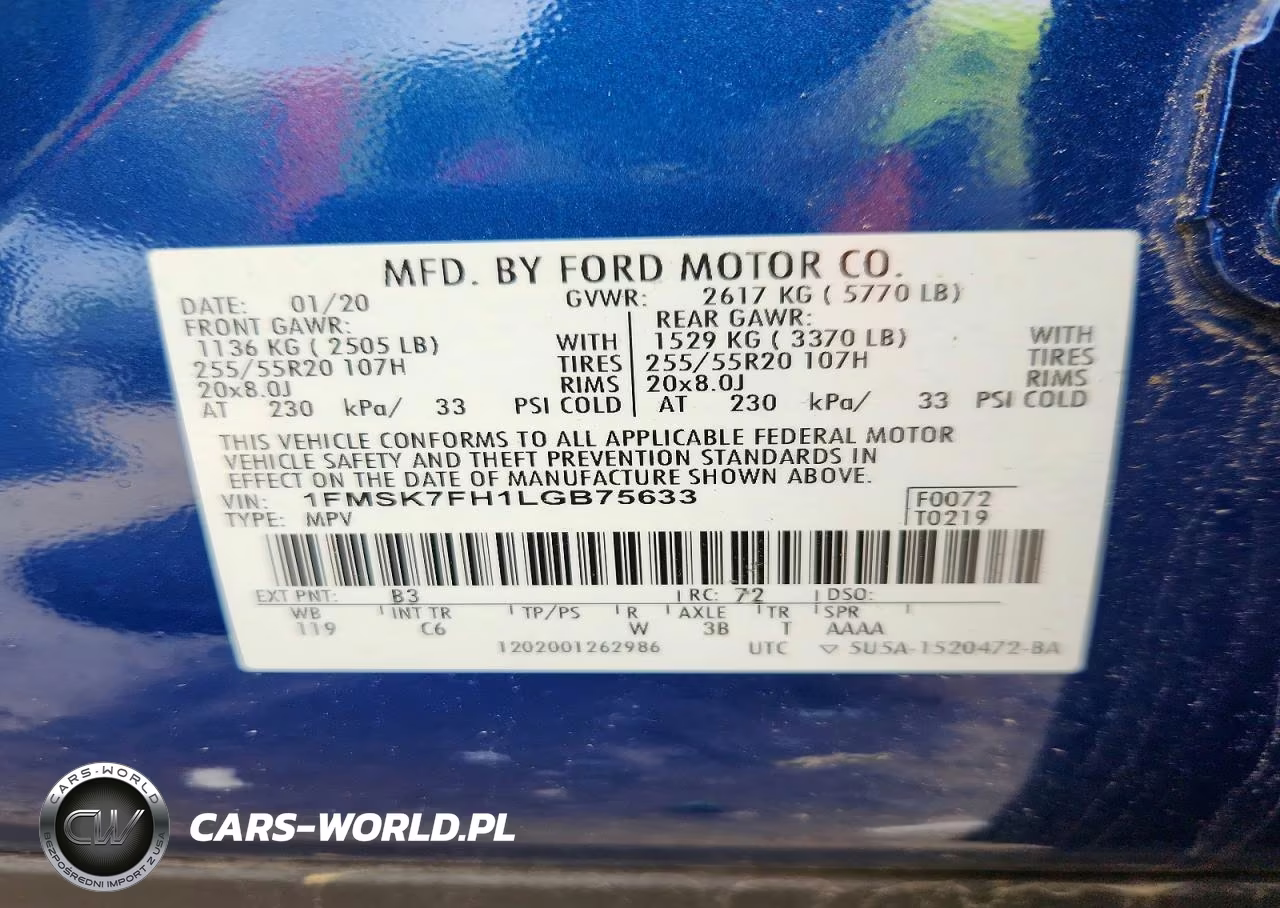 2020 Ford Explorer Limited VIN:1FMSK7FH1LGB75633 - 13