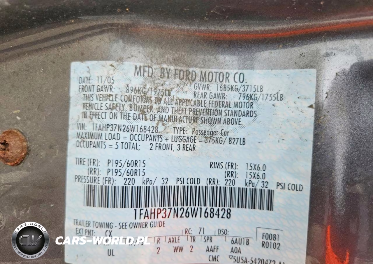 2006 Ford Focus Zx5 VIN:1FAHP37N26W168428 - 12