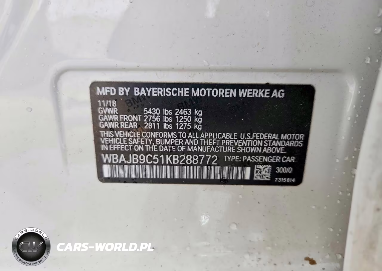 2019 BMW M550Xi VIN:WBAJB9C51KB288772 - 13