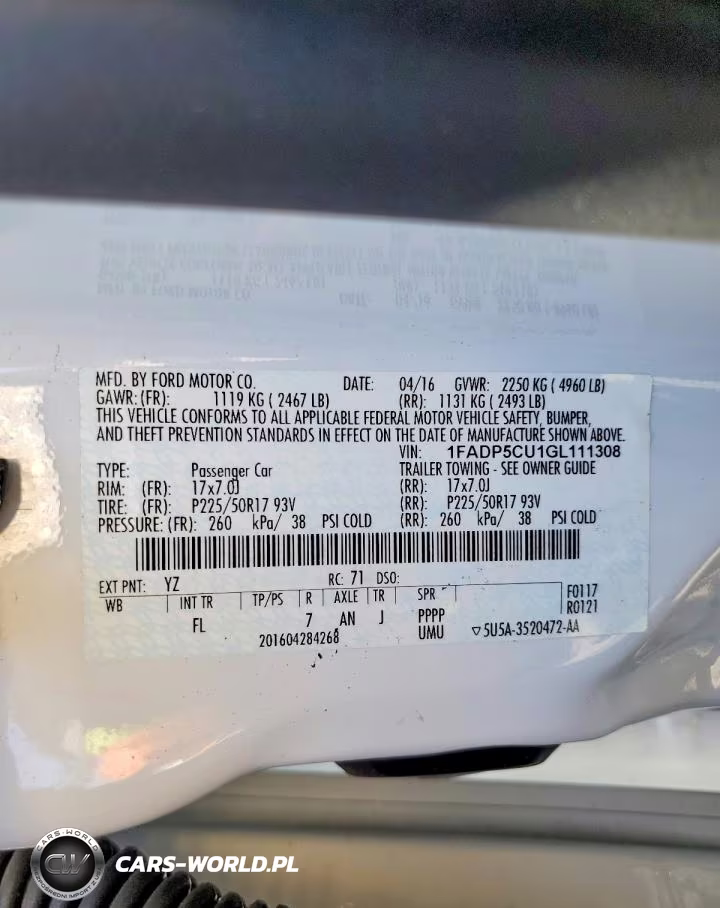 2016 Ford C-Max Premium Sel VIN:1FADP5CU1GL111308 - 12