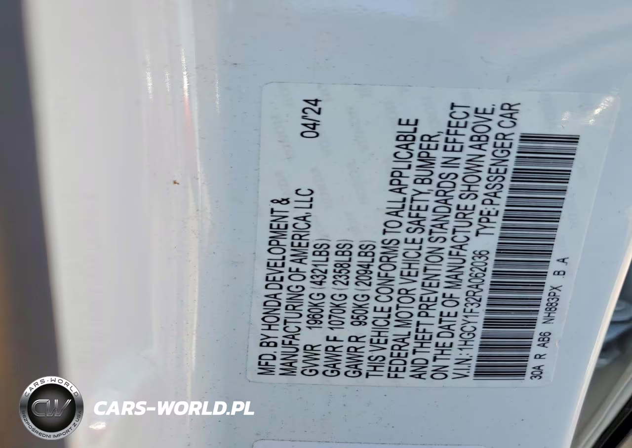 2024 Honda Accord Ex VIN:1HGCY1F32RA062036 - 13