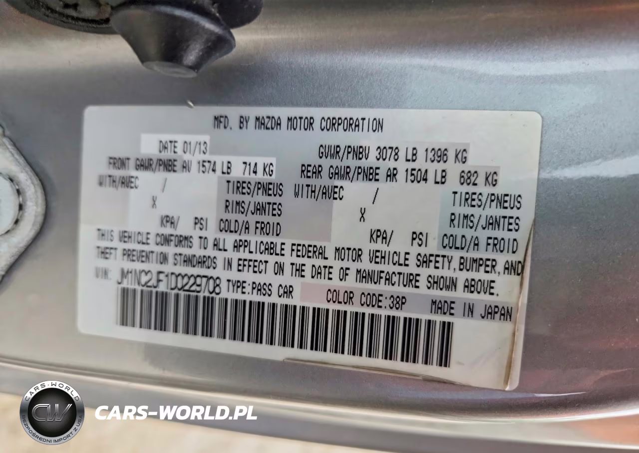 2013 Mazda Mx-5 Miata Sport VIN:JM1NC2JF1D0229708 - 13