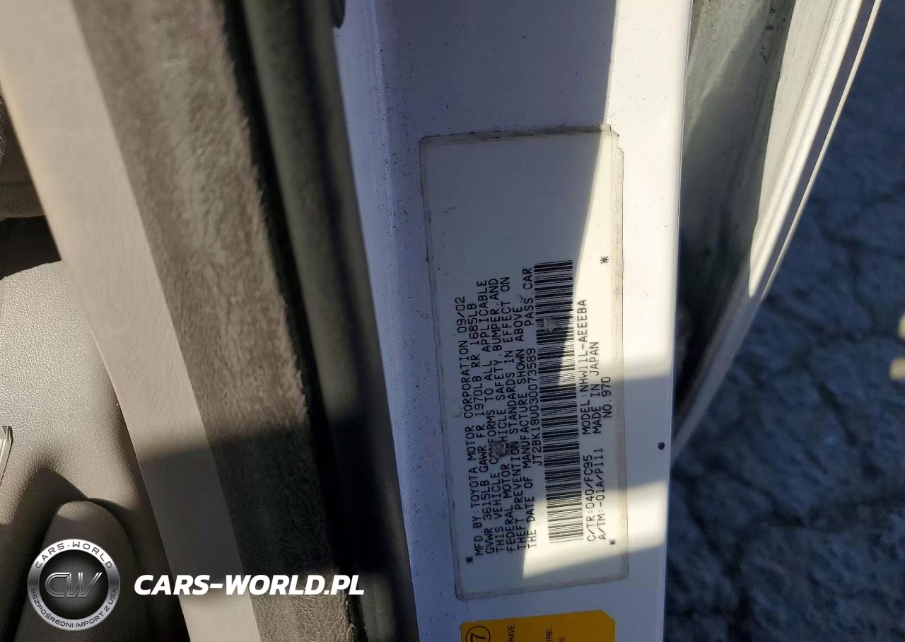 2003 Toyota Prius Base VIN:JT2BK18U030073589 - 12