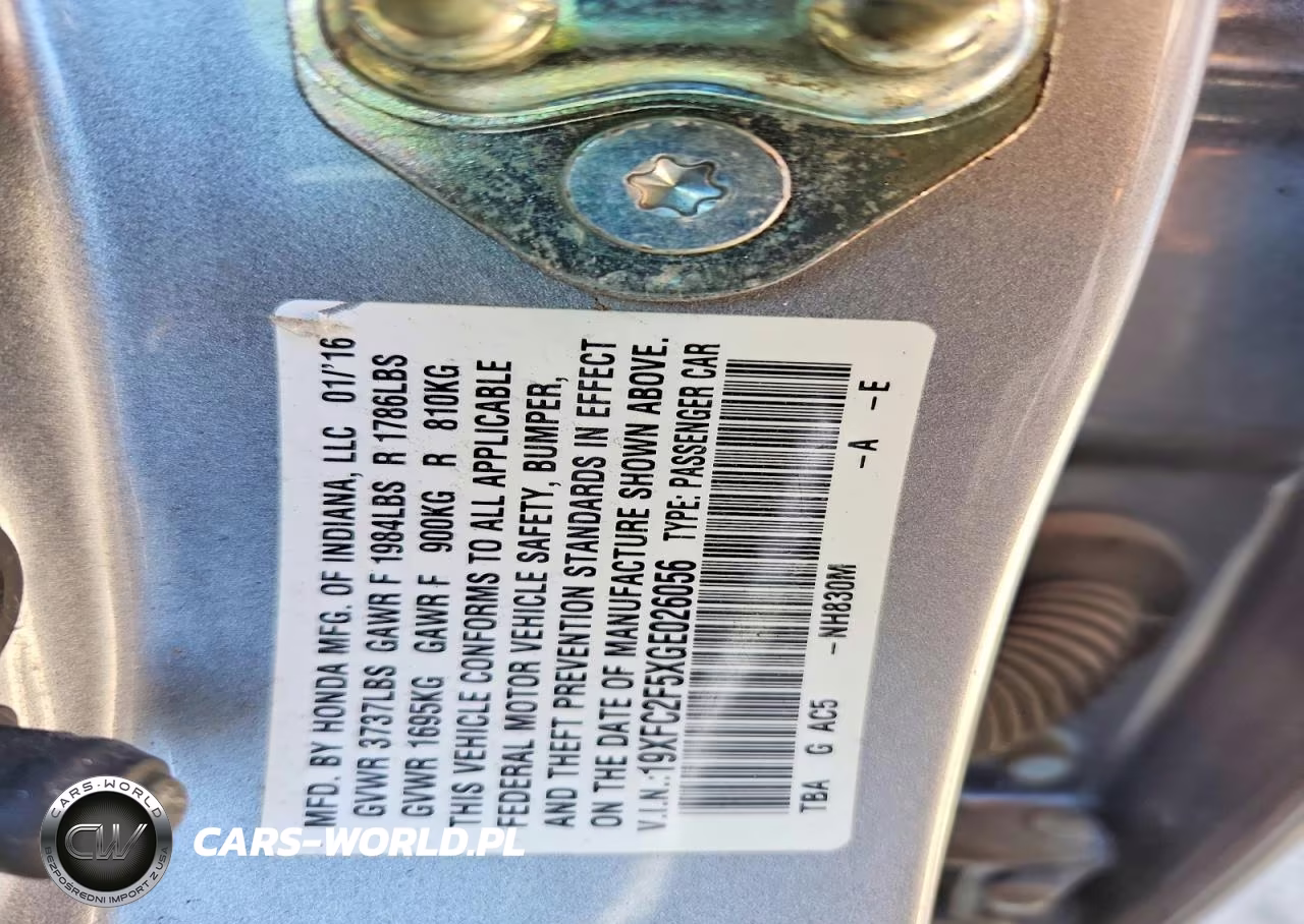 2016 Honda Civic Lx VIN:19XFC2F5XGE026056 - 12