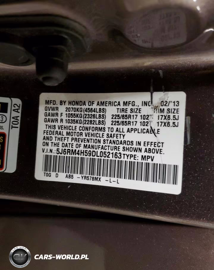 2013 Honda Cr-V Ex VIN:5J6RM4H59DL052163 - 14