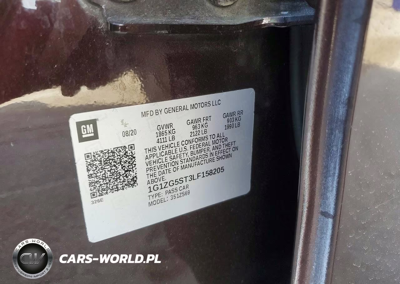 2020 Chevrolet Malibu Rs VIN:1G1ZG5ST3LF158205 - 12