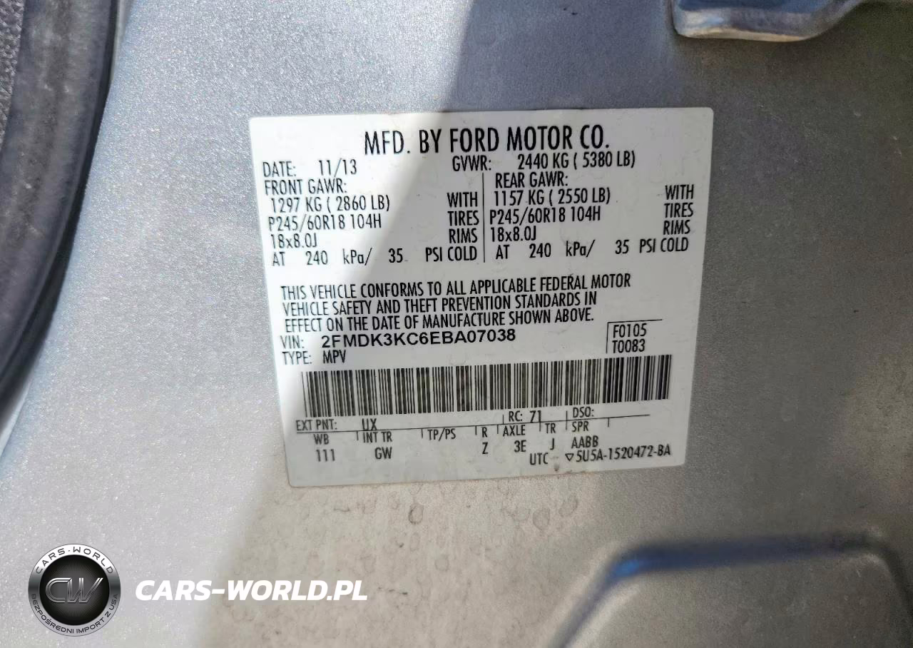 2014 Ford Edge Limited VIN:2FMDK3KC6EBA07038 - 14