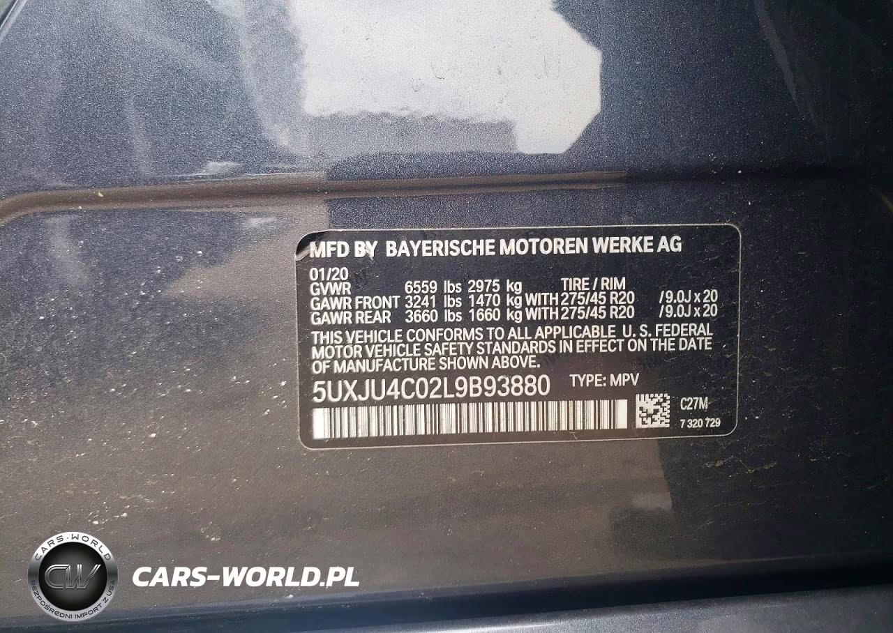 2020 BMW X5 M50I VIN:5UXJU4C02L9B93880 - 13