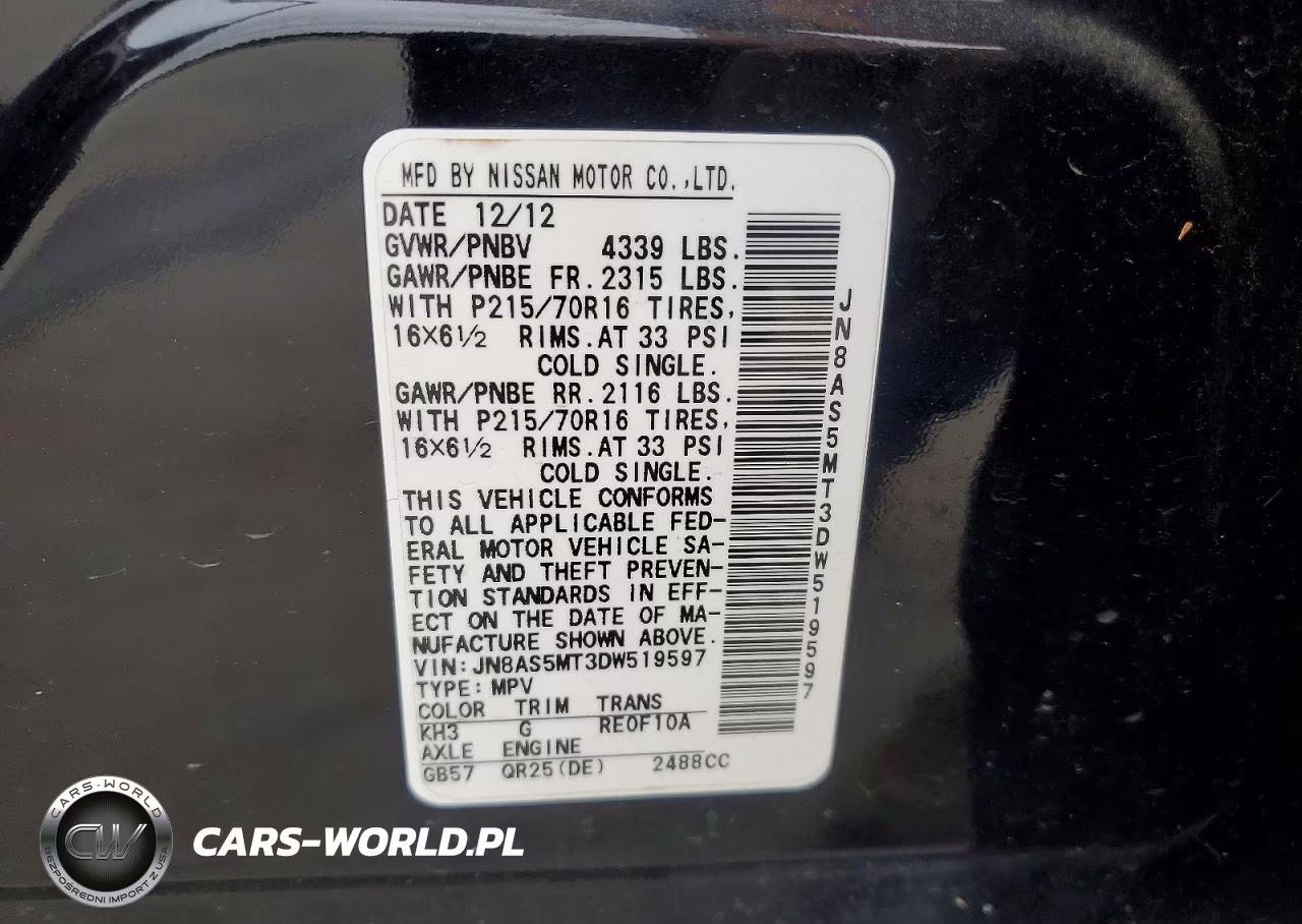 2013 Nissan Rogue S VIN:JN8AS5MT3DW519597 - 13