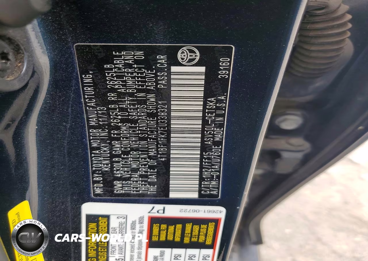 2014 Toyota Camry Se VIN:4T1BF1FK7EU338321 - 13