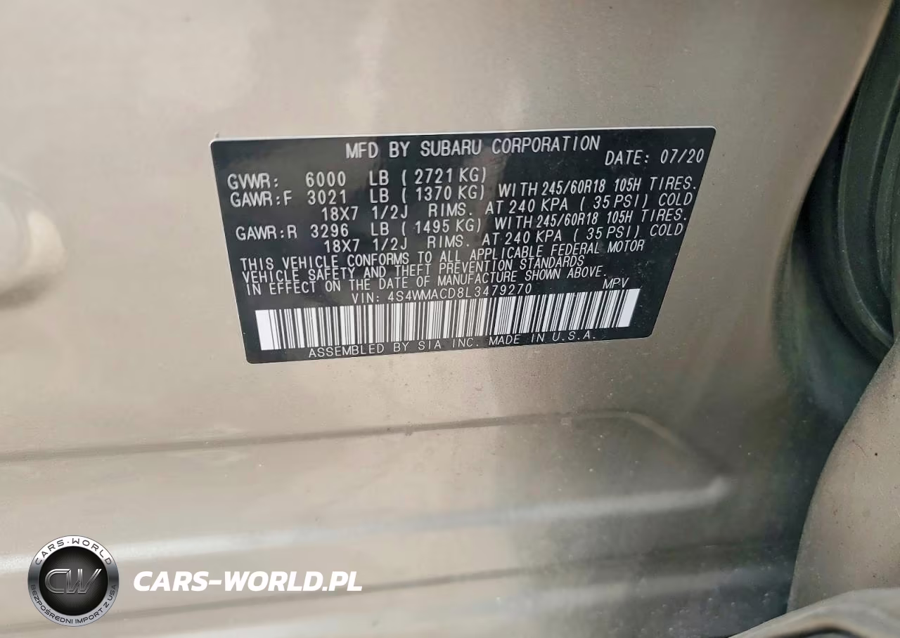 2020 Subaru Ascent Premium VIN:4S4WMACD8L3479270 - 12