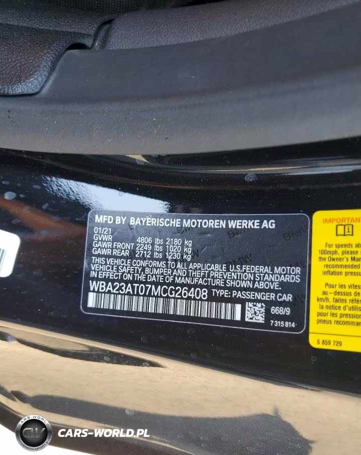 2021 BMW 430I VIN:WBA23AT07MCG26408 - 12