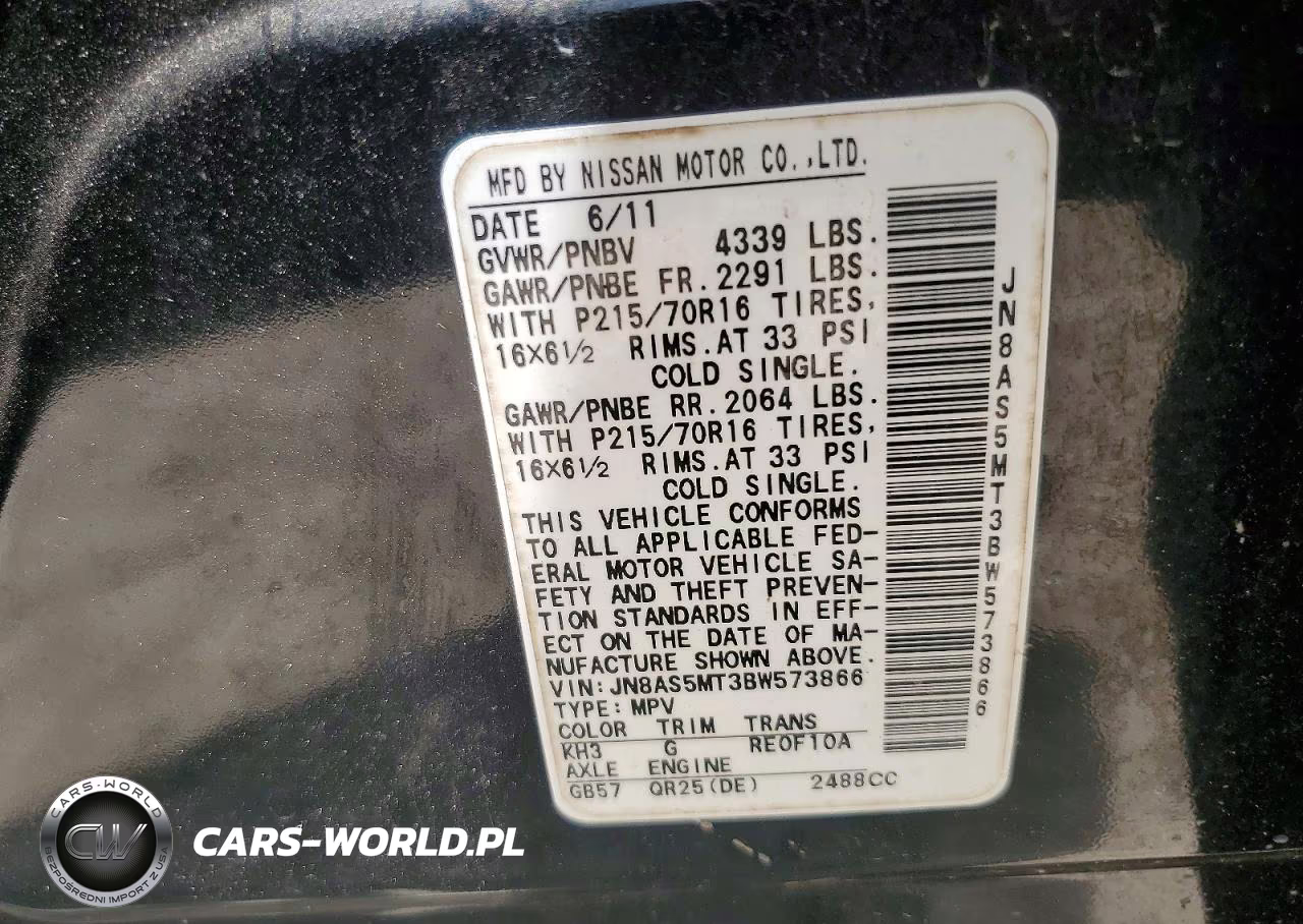 2011 Nissan Rogue S VIN:JN8AS5MT3BW573866 - 13