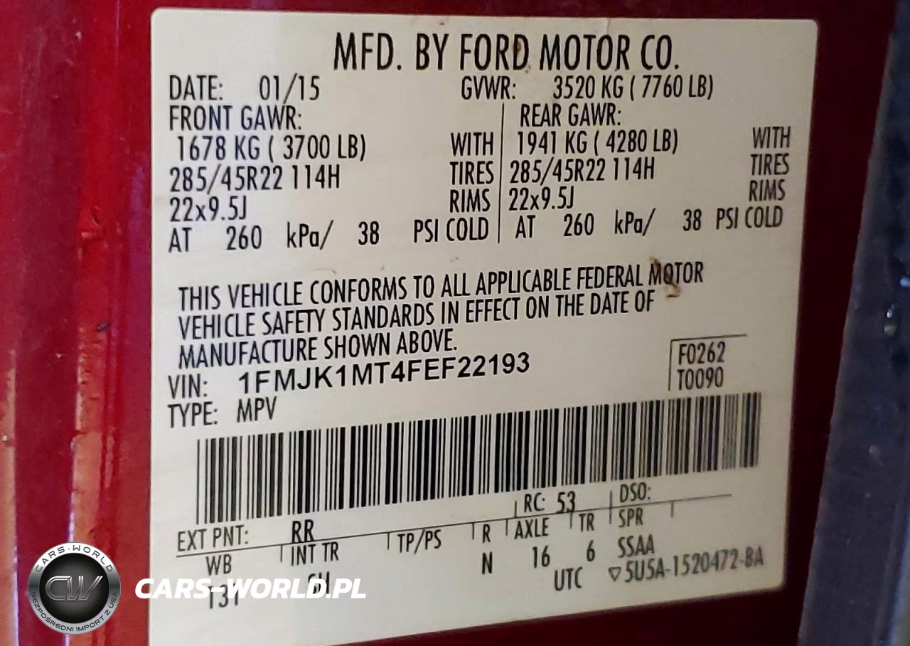 2015 Ford Expedition El Platinum VIN:1FMJK1MT4FEF22193 - 13
