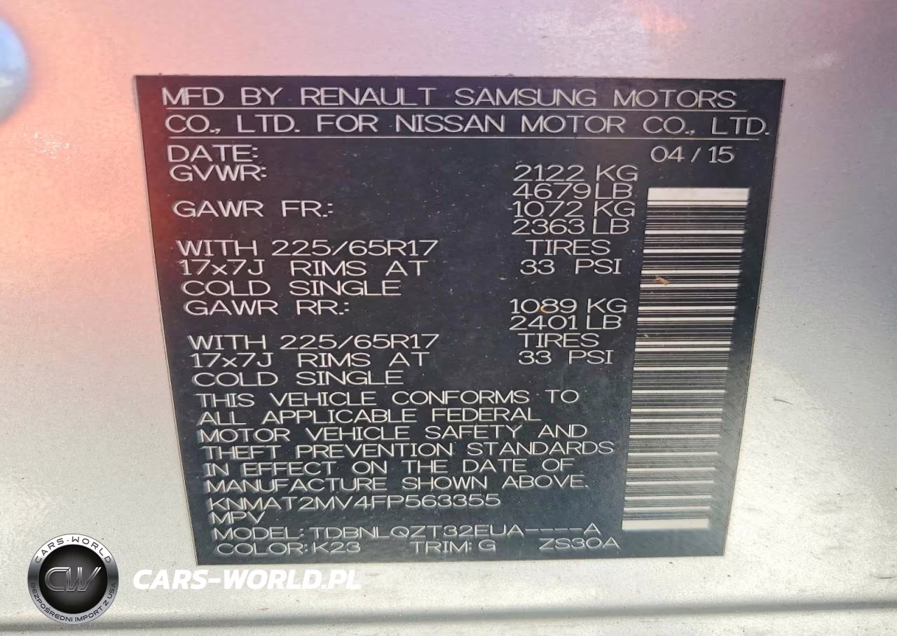 2015 Nissan Rogue Sv VIN:KNMAT2MV4FP563355 - 13