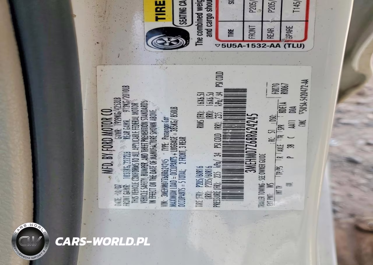 2008 Mercury Milan VIN:3MEHM07Z68R624245 - 12
