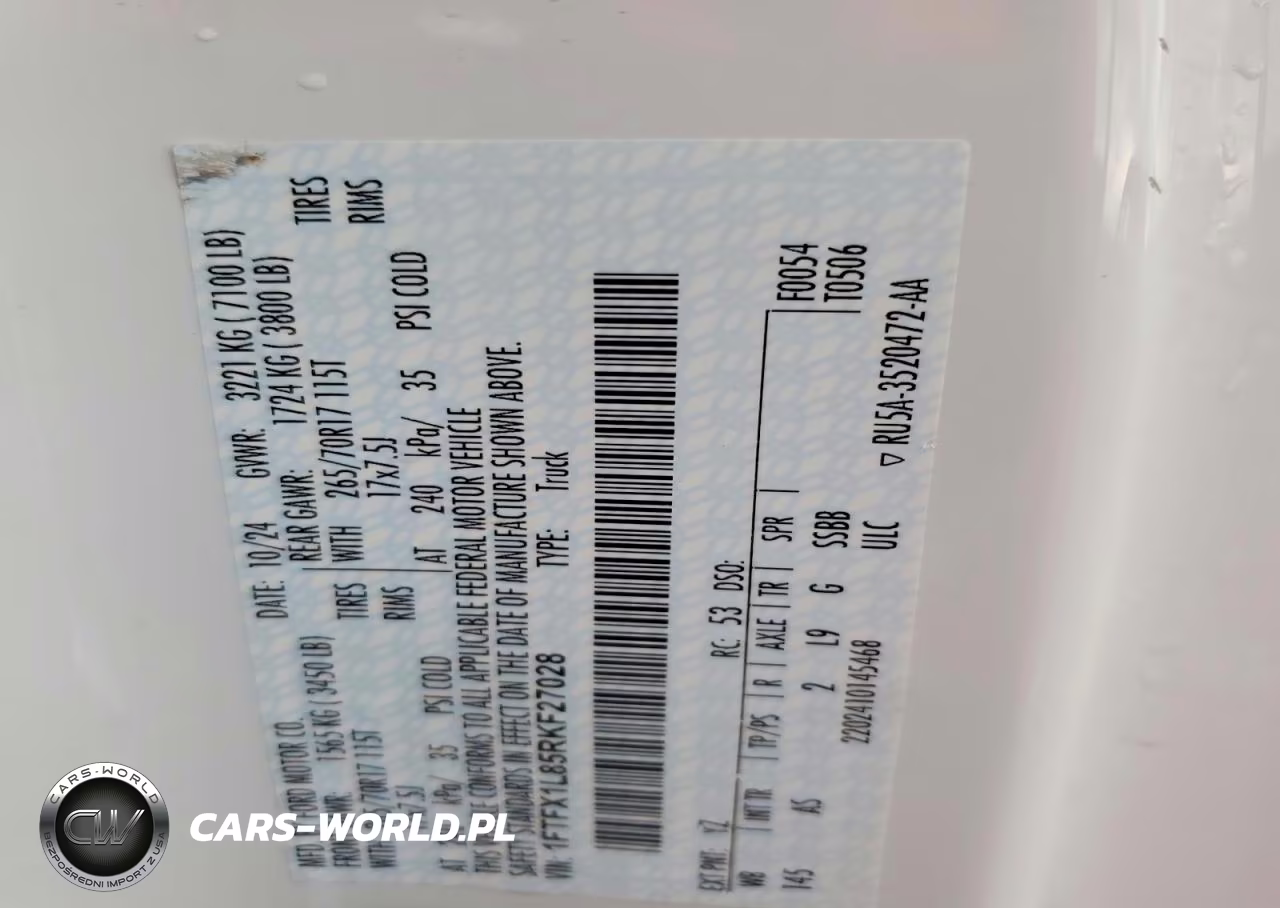 2024 Ford F150 Xl VIN:1FTFX1L85RKF27028 - 12