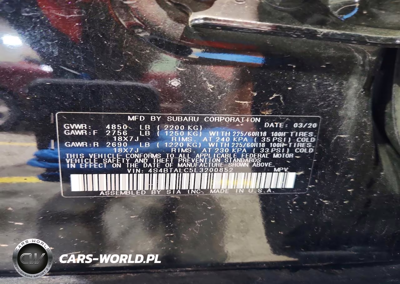 2020 Subaru Outback Limited VIN:4S4BTALC5L3200852 - 12