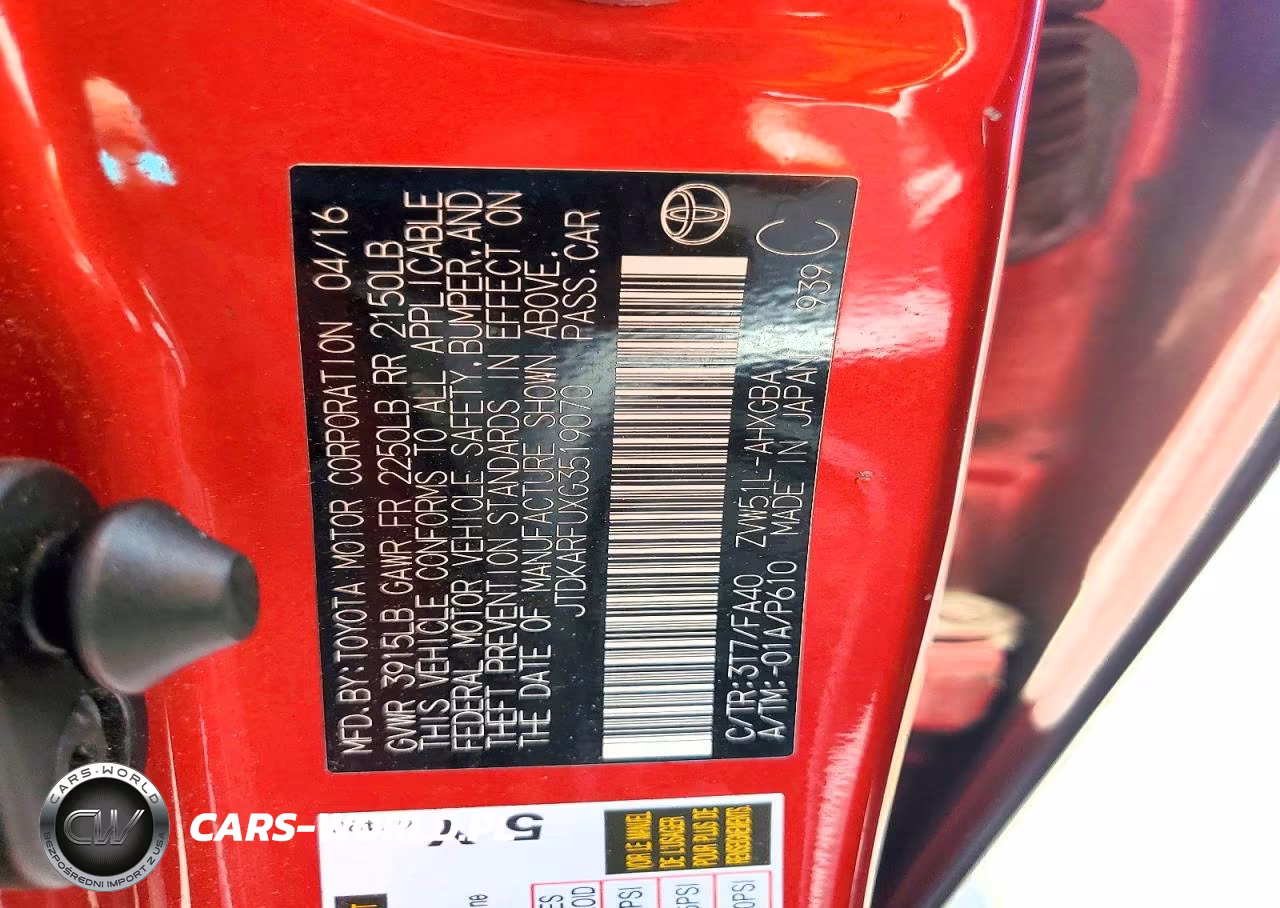 2016 Toyota Prius Two Eco VIN:JTDKARFUXG3519070 - 12