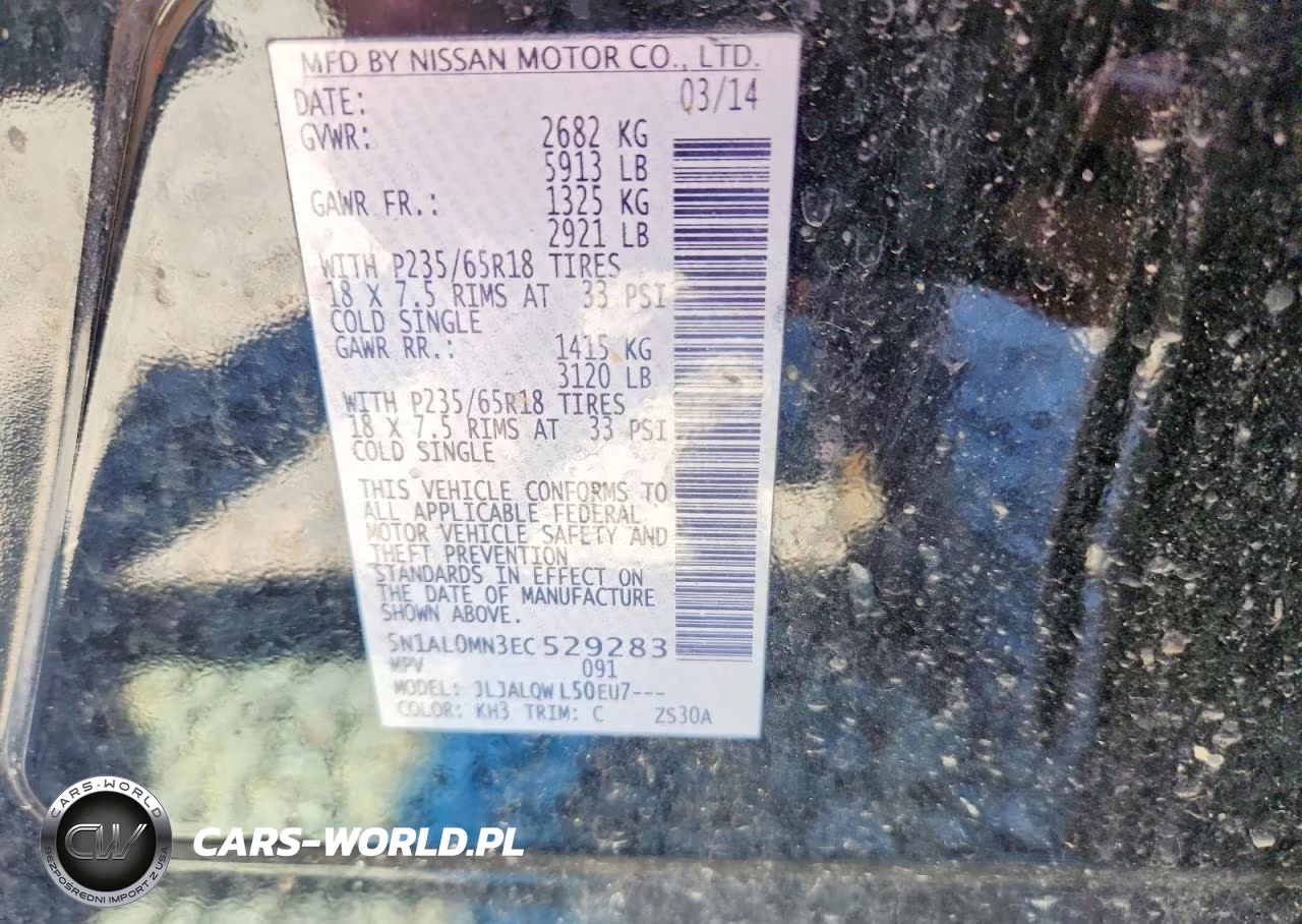 2014 Infiniti Qx60 Base VIN:5N1AL0MN3EC529283 - 14