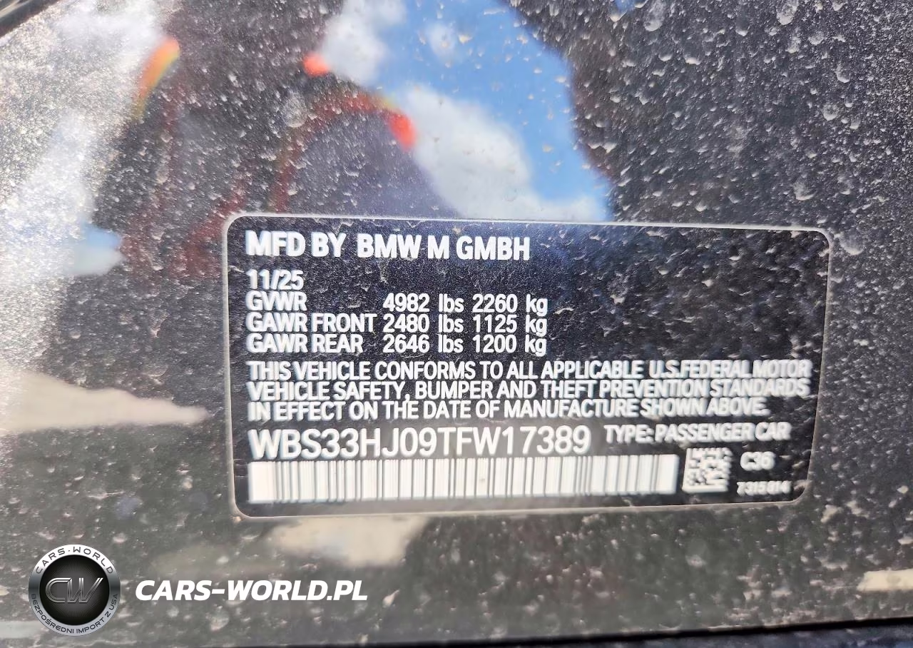 2026 BMW M3 Competition VIN:WBS33HJ09TFW17389 - 12