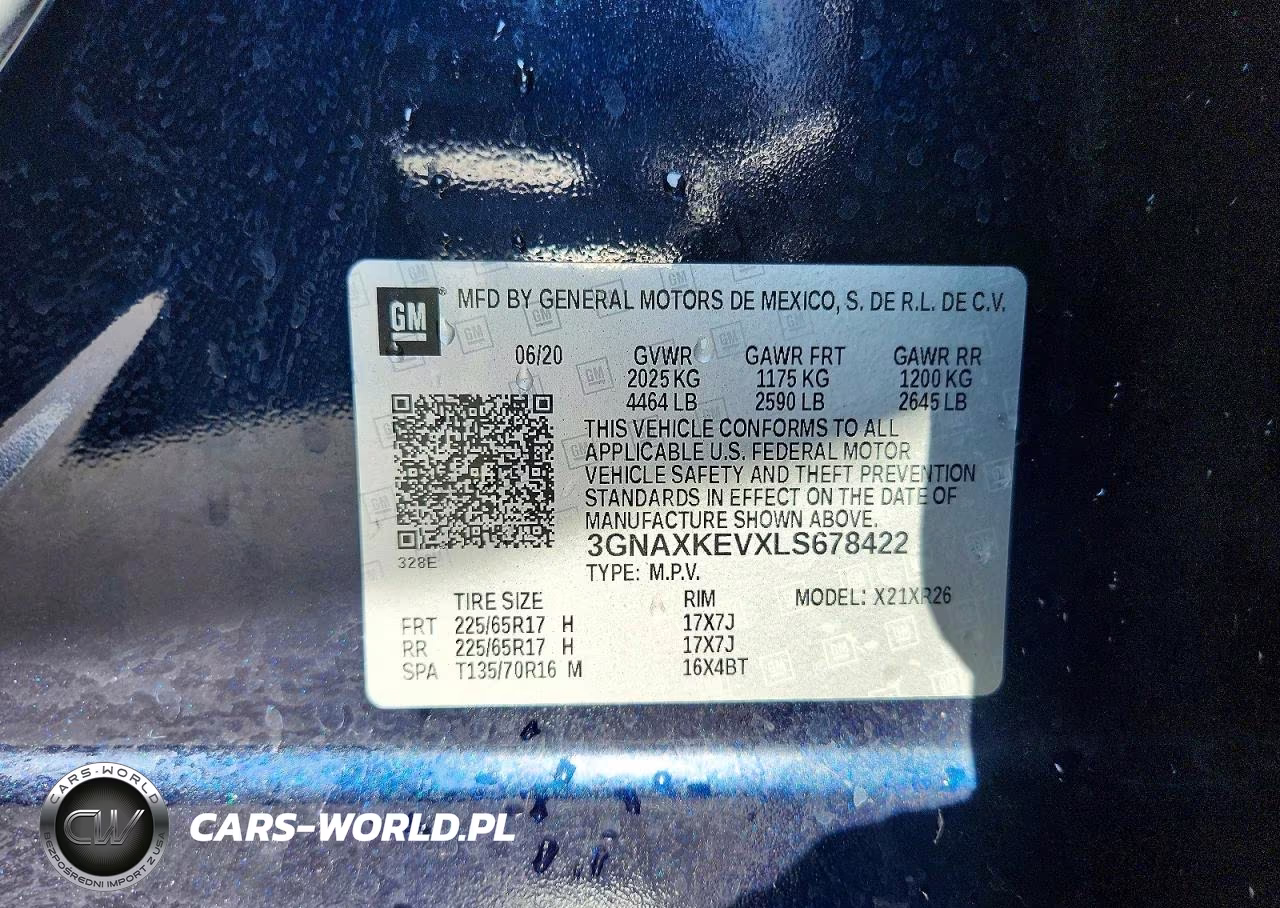 2020 Chevrolet Equinox VIN:3GNAXKEVXLS678422 - 12