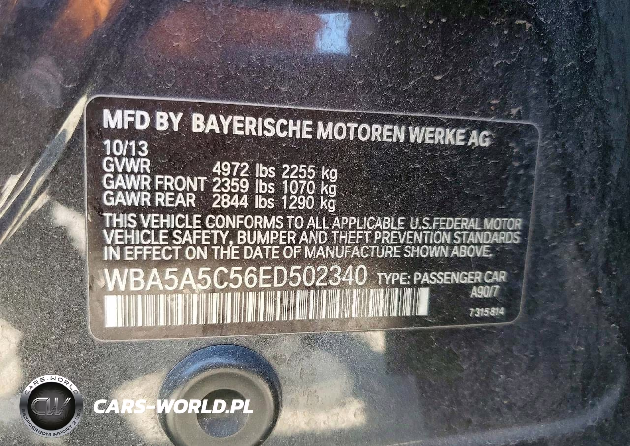 2014 BMW 528 I VIN:WBA5A5C56ED502340 - 12