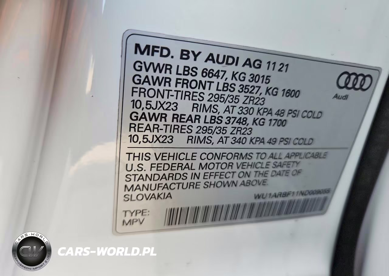 2022 Audi Rs Q8 VIN:WU1ARBF11ND009055 - 13