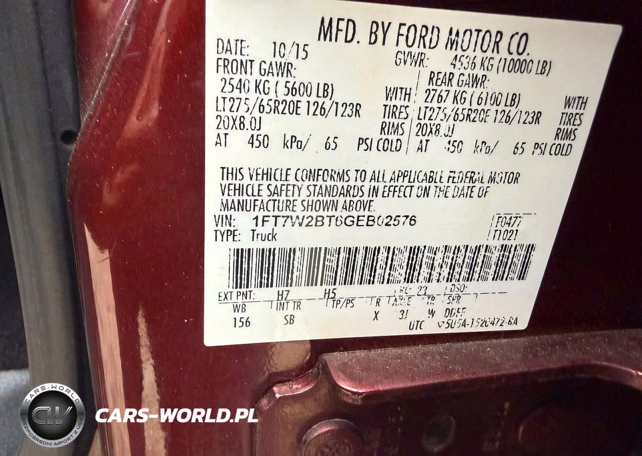 2016 Ford F250 Super Duty VIN:1FT7W2BT6GEB02576 - 10