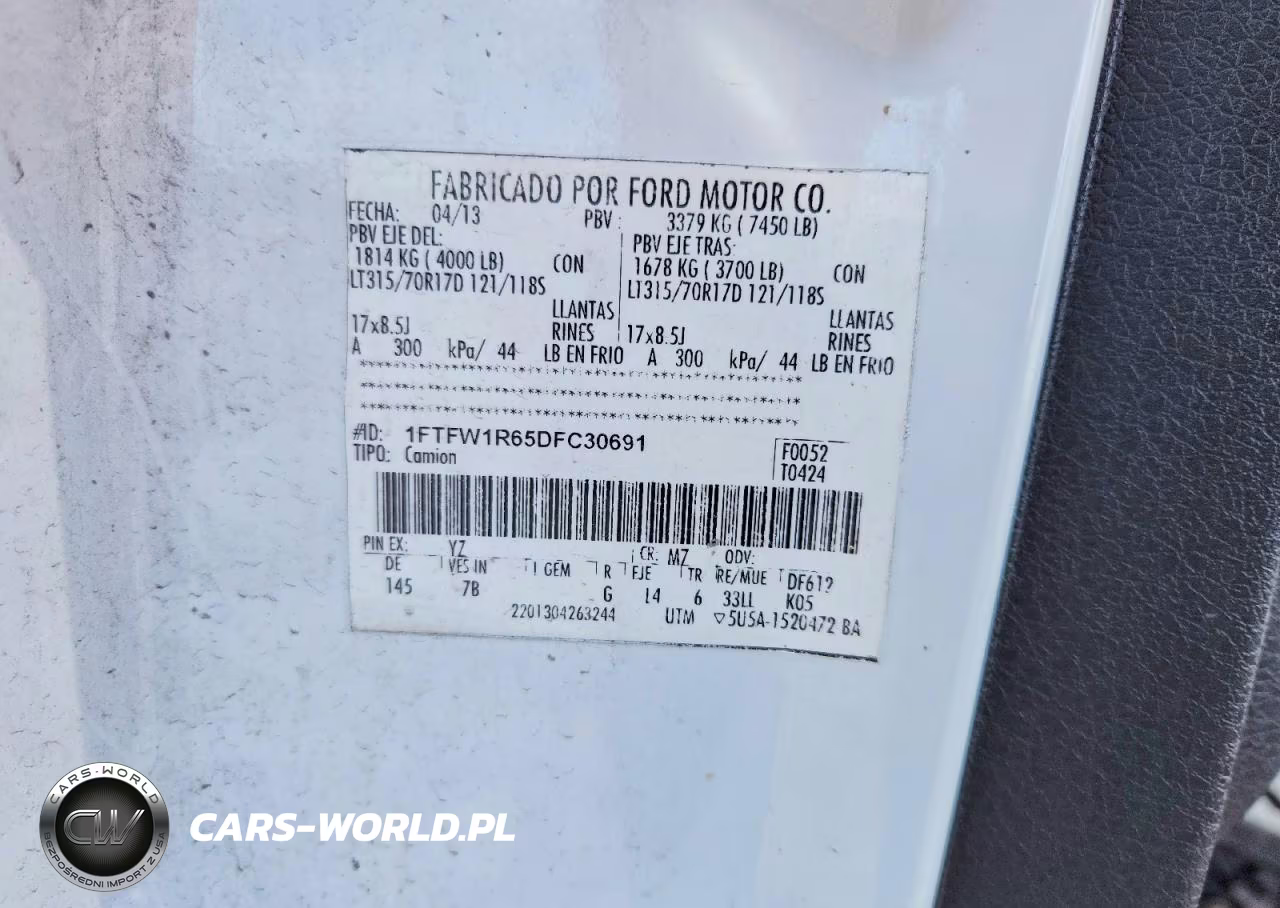2013 Ford Raptor VIN:1FTFW1R65DFC30691 - 12