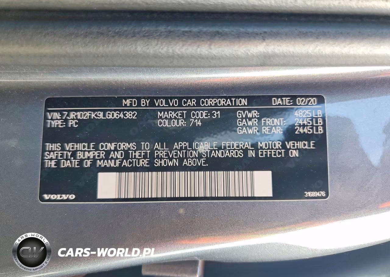 2020 Volvo S60 T5 Momentum VIN:7JR102FK9LG064382 - 12