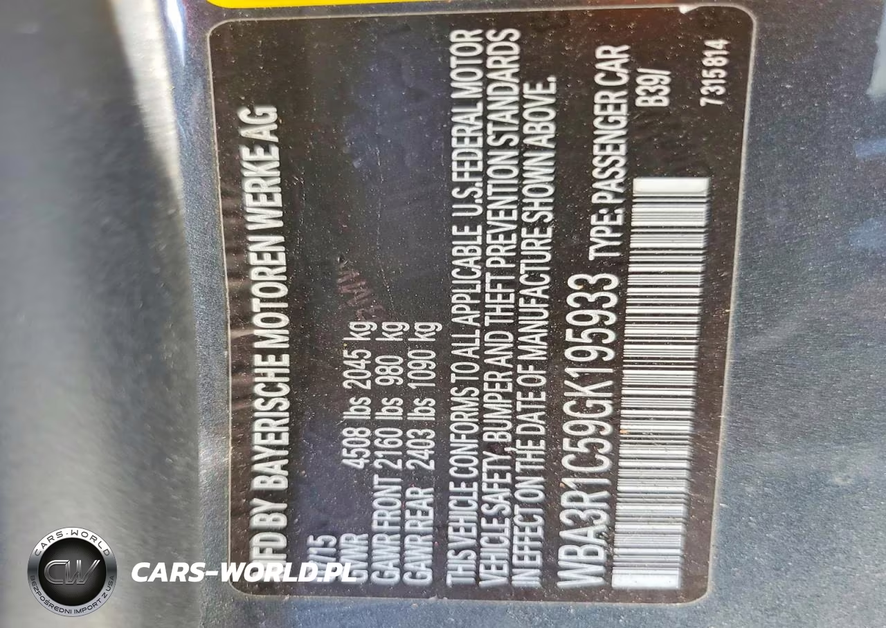 2016 BMW 435 I VIN:WBA3R1C59GK195933 - 12