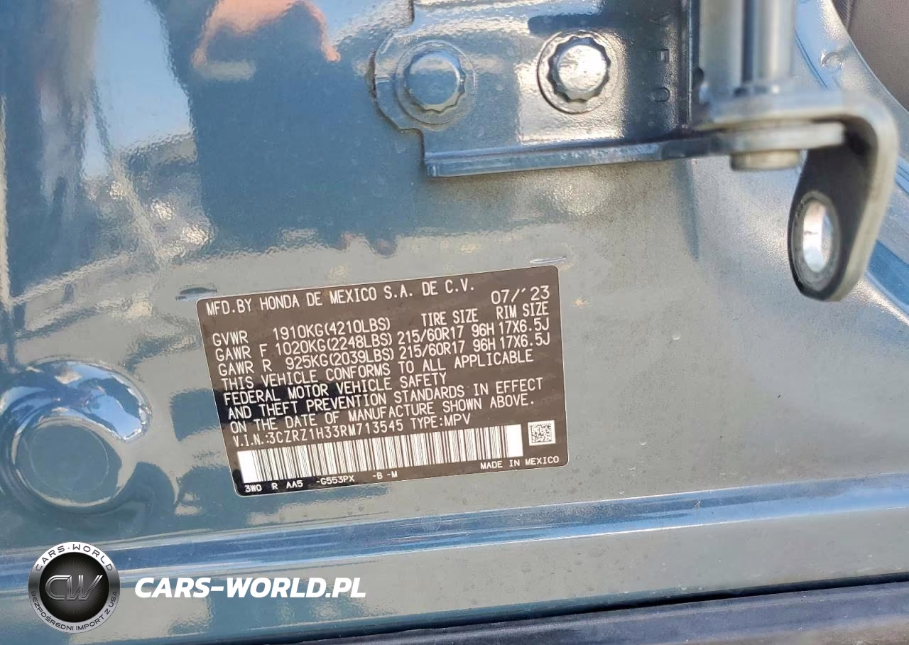 2024 Honda Hr-V Lx VIN:3CZRZ1H33RM713545 - 12