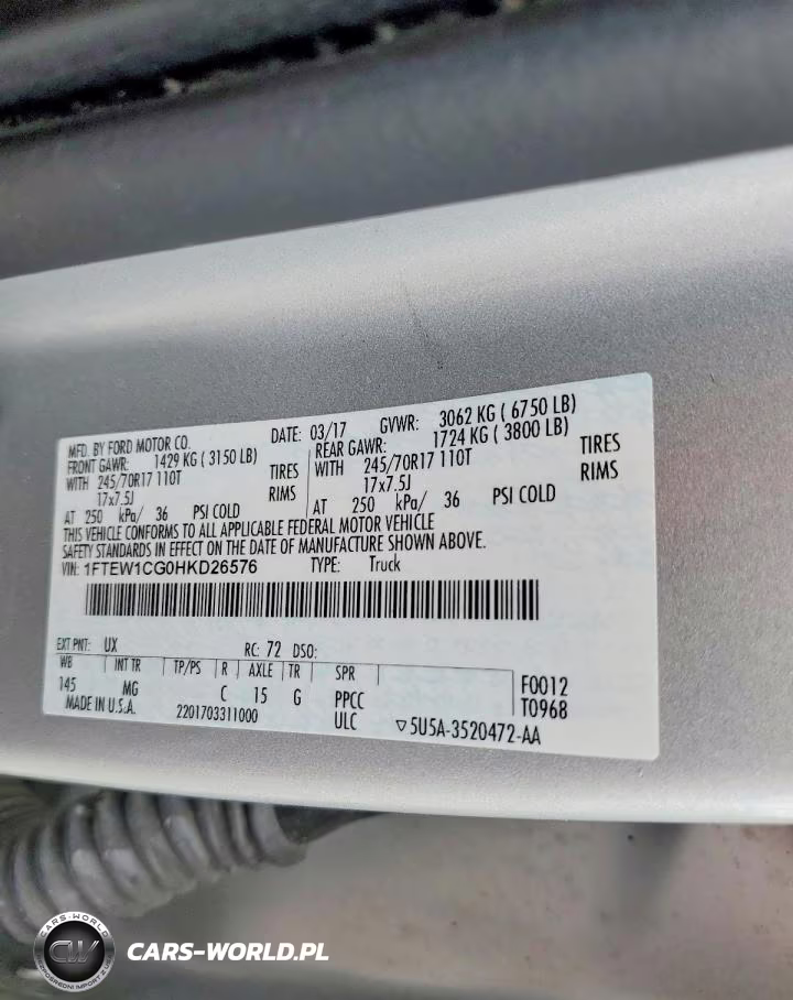 2017 Ford F150 Supercrew VIN:1FTEW1CG0HKD26576 - 13