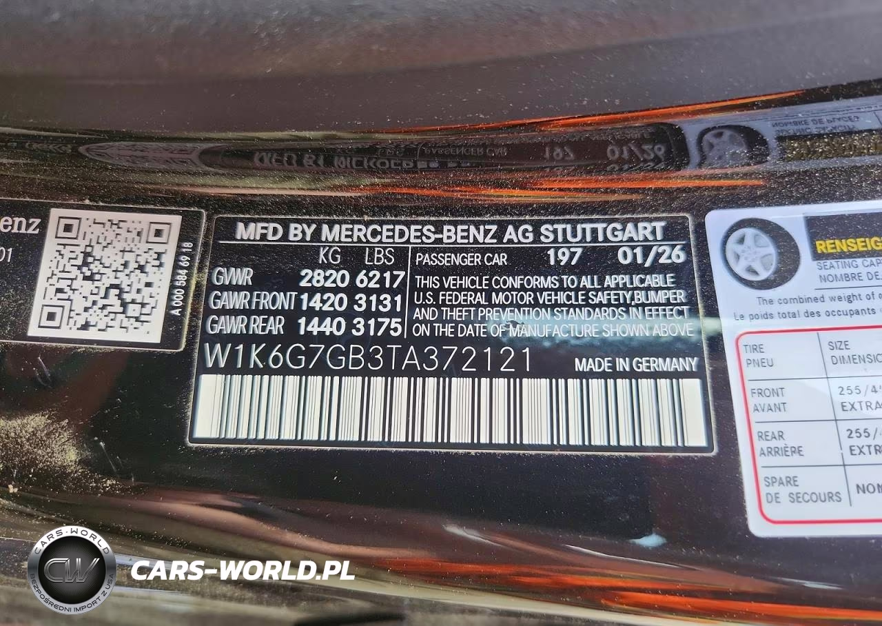 2026 Mercedes-Benz S 580 4Matic VIN:W1K6G7GB3TA372121 - 12