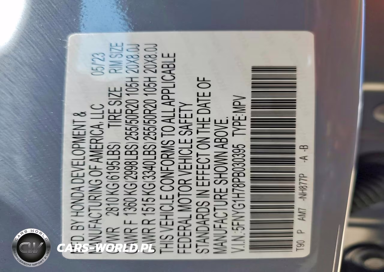 2023 Honda Pilot Touring VIN:5FNYG1H78PB030395 - 14