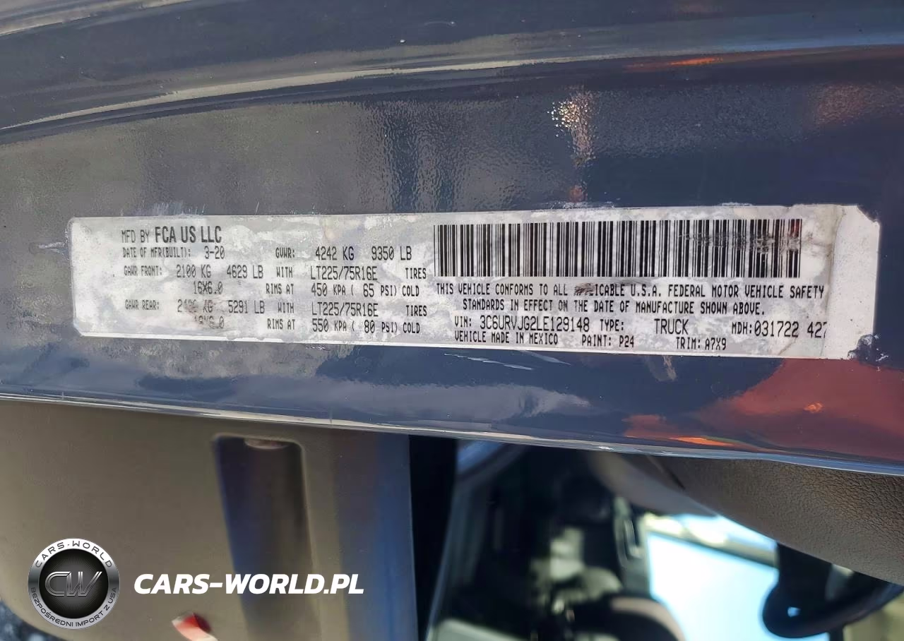 2020 Ram Promaster 3500 Delivery Van VIN:3C6URVJG2LE129148 - 13