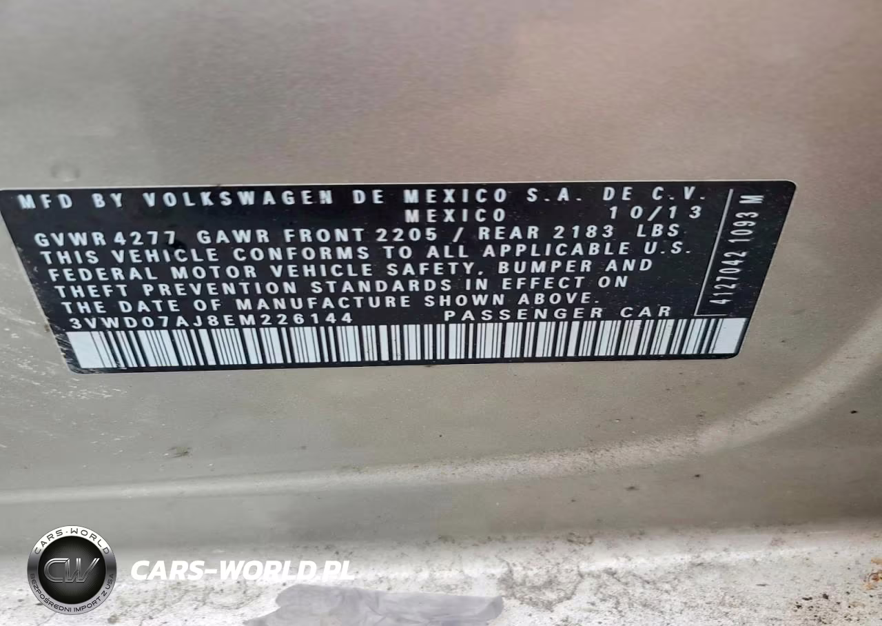 2014 Volkswagen Jetta Se VIN:3VWD07AJ8EM226144 - 12
