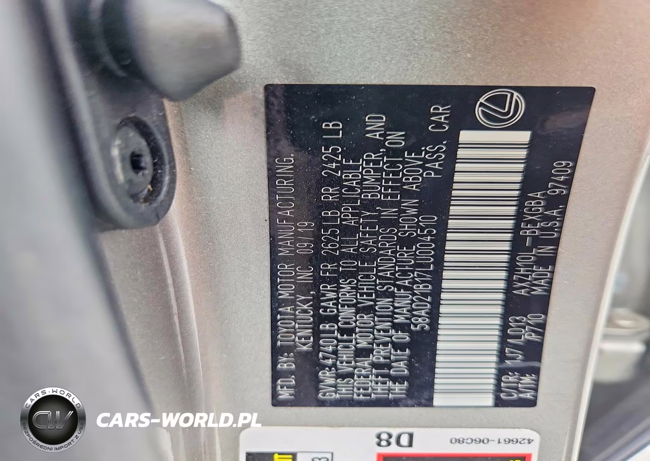 2020 Lexus Es 300H VIN:58AD21B17LU004510 - 12