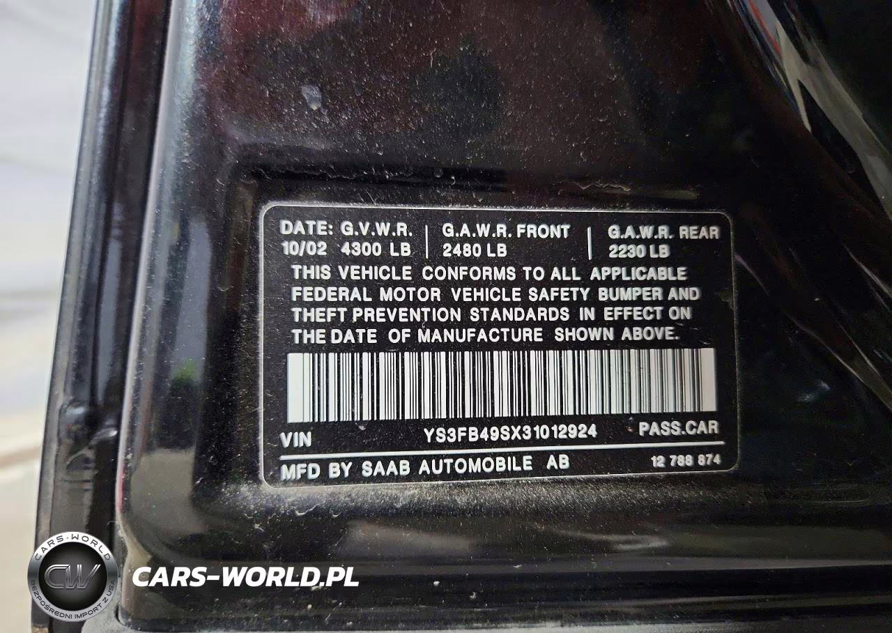 2003 Saab 9-3 Linear VIN:YS3FB49SX31012924 - 12