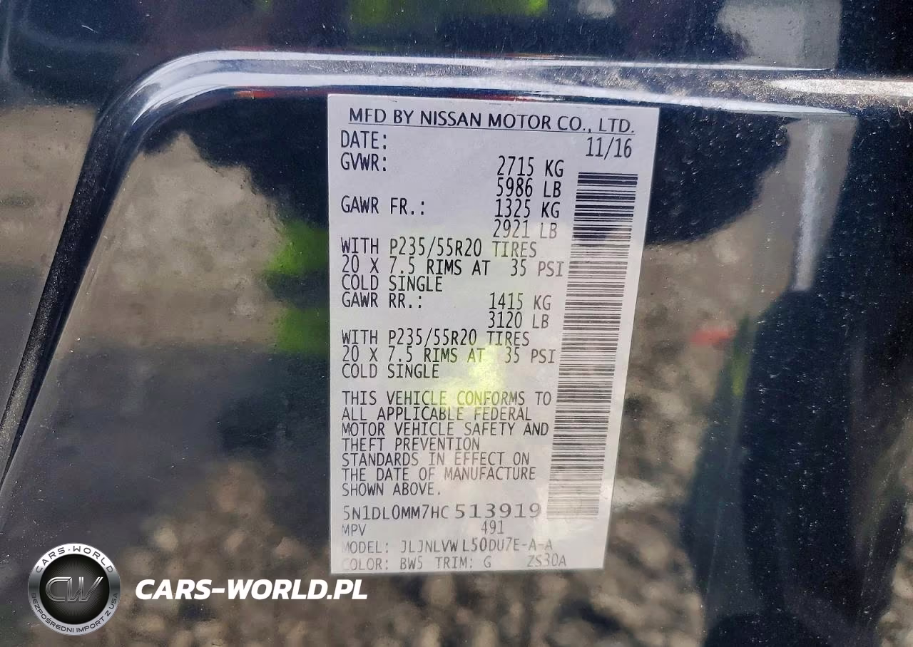 2017 Infiniti Qx60 Base VIN:5N1DL0MM7HC513919 - 13