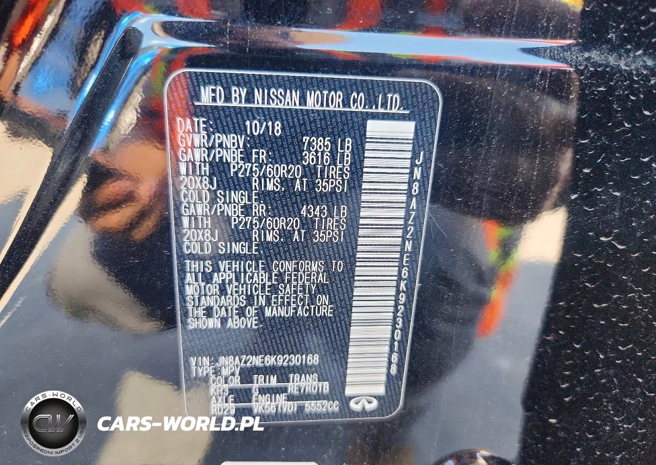 2019 Infiniti Qx80 Luxe VIN:JN8AZ2NE6K9230168 - 14